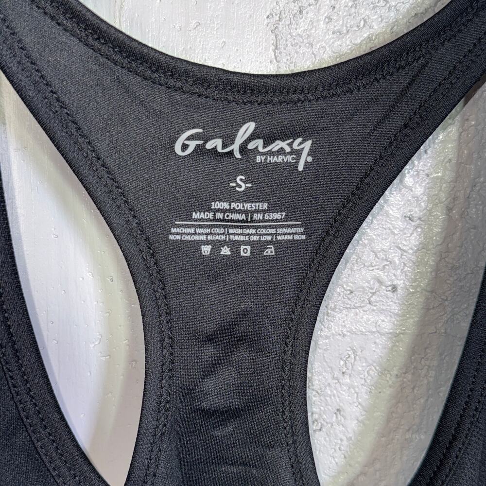 Galaxy By Harvic Women's Moisture Wicking Racerback Tanks black Small - Picture 6 of 6